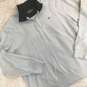 VINEYARD VINES Light Blue Quarter Zip